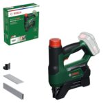 Bosch 18V System Akku-Tacker/Nagler AdvancedTacker 18V-25 (Leistungsstarkes 2-in-1-Klammern und Nageln; inkl. Klammern, Nägeln, Abstandshalter, Drahtführungskappe)