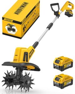 Alloyman 20V Akku-Bodenhacke mit 2 x 4,0 Ah Akkus (23 cm Arbeitsbreite)