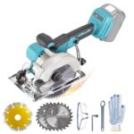 Akku-Kreissäge für Makita 18V Lithium-Akku, Bürstenlose Akku Handkreissäge mit 2 Sägeblättern(125mm), 6200RPM Mini-Kreissäge Einstellbarer Schnittwinkel & Tiefe (ohne Akku)