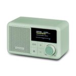 MEDION S66822 Tragbares Mini DAB+ Radio mit Bluetooth (Akku mit bis zu 6,5 Stunden, klein, dimmbares Farbdisplay, Teleskopantenne, Sleeptimer, Wecker, Snooze, AUX, USB-C) grün