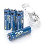 Hixon Wiederaufladbar Lithium USB-C AA Akku, 4 Stück AA Typ-C 1,5V 2035mWh Akkus, ideal für Fernbedienungen, Gamecontroller, Radios und Solarlampen