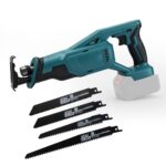 WingFly Akku Säbelsäge für Makita 18V, 0–3200 U/min Säbelsägen mit variabler Geschwindigkeit, 27 mm Hublänge, 4 Sägeblätter, Akku Reciprosäge für PVC, Holz und Metall (ohne Akku)