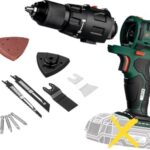 Parkside 20V Cordless 4-in-1 Multi Combination Tool - Bare Unit - Drill, Multi Sander, Sabre Saw, Oscillatin Tool Quick and Easy to Change Attachments - No Tools Required