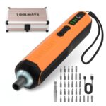 TOOLMAYS 4V Akkuschrauber Set, 32-tlg. CRV Bit-Set, 1,5Ah Mini Akkuschrauber | akkuschrauber klein mit Intelligente Stopptechnologie und 3 Drehmomenteinstellungen, Ideal für Geschenk