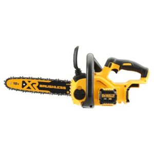 DEWALT 18 Volt Akku-Kettensäge (30 cm Schwert, bürstenloser Motor, werkzeuglose Kettenspannung, automatische Kettenschmierung, Kettenbremse, Lieferung ohne Akku und Ladegerät), DCM565N-XJ