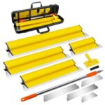 Beschichtungsspatel, Abstreifer, Edelstahl Glättklinge, Wandplatte Gipsplatten Wanddekoration Bauwerkzeuge (25cm, 40cm, 60cm, 80cm)