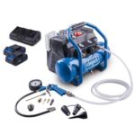 Scheppach Akku Kompressor C-ACT160/6-X mit 11 tlg. Zubehör | 6L Kessel | 8Bar Druck | 130L/min Ansaugleistung | Druckminderer & Manometer | 20V-IXES-System | 10 Jahre Garantie | 2x2Ah Akku & Ladegerät