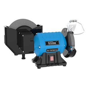 Güde 55238 Nass- und Trockenschleifer GNS 150/200 – 55238, mit Kondensatormotor und stabilem Metallgehäuse, incl. Ø200 und Ø150mm Schleifscheibe, 250 Watt, 2.950 min-1, Blau