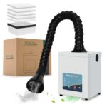 FumeClear FC2001A Lötrauchabsorber Lötrauchabsaugung, 120 to 180m³/h starke Absaugung, geräuscharmes, hocheffizientes Absaugen von Lötrauch, für 110V bis 220V Breitspannung geeignet für Tischlöten