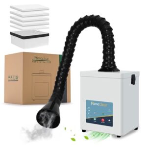 FumeClear FC2001A Lötrauchabsorber Lötrauchabsaugung, 120 to 180m³/h starke Absaugung, geräuscharmes, hocheffizientes Absaugen von Lötrauch, für 110V bis 220V Breitspannung geeignet für Tischlöten