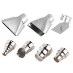 7Pcs Heißluftpistolen Düsen Kit, Düsenset Steinel Heissluftpistole Aufsatz Düsen Heißluftdüse Ersatz Edelstahl Heißluft Lötstation für 1500-2000W 35-40mm Heißluftpistole