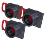 GENERIC 3er Set - DN 50mm Luft-Absperrschieber mit Muffe | Blastgate | PETG | Werkstattabsaugung | Absauganlage | Späneabsaugung | Abluft - Sperrschieber | Staubsammler | Luftreiniger | 3 Stück