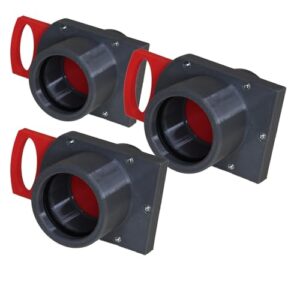 GENERIC 3er Set - DN 50mm Luft-Absperrschieber mit Muffe | Blastgate | PETG | Werkstattabsaugung | Absauganlage | Späneabsaugung | Abluft - Sperrschieber | Staubsammler | Luftreiniger | 3 Stück