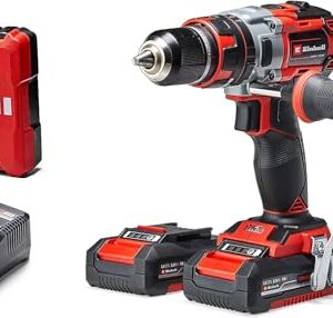 Einhell Professional Akkuschrauber TP-CD 18 Li-i BL Kit Power X-Change (18 V, Schlagfunktion, Brushless, 60 Nm, 2 Gang, LED Licht, Koffer, inkl. 2x 2,0 Ah Akku + Ladegerät)