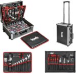 kwb Werkzeugkoffer mit Trolley-Funktion, 175-teilig, gefüllt, Werkzeug im stabilem Aluminiumkoffer, Werkzeugset groß, für Heimwerker, DIYer und Handwerks-Meister, abschließbar inkl. 2 Schlüsseln