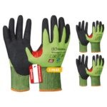 Gebol Master Cut C Plus, 2 Paar Schnittschutzhandschuhe mit Nitril-Beschichtung & Verstärkung für Herren, Schnittfeste Handschuhe Klasse C für Öl & Nässeschutz, L (Gr. 9)