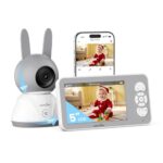 wansview Babyphone mit Kamera 2,4/5 GHz WLAN- 5" 1080P Video babyfone mit App, Baby Camera mit IR Nachtsicht, Automatische Verfolgung, Zwei-Weg-Audio, Temperatur- und Bewegungs-/Geräuscherkennung