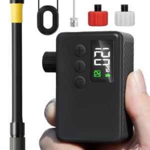 Fahrradpumpe Elektrisch, Fahrradzubehör 120 PSI kabellose Fahrradpumpe mit Druckmesser, Auto-Off und LED-Licht. für E-Bikes, Mountainbikes, City und Rennräder mit Presta und Schrader Ventilen