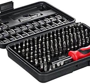 Meister Bit-Set 130-teilig - Chrom-Vanadium-Stahl - Gängige Standard- & Sicherheits-Bits - In praktischer Kunststoffbox / Bit-Satz für Schaubarbeiten / Bit-Sortiment / Schrauber-Bits / 3385430