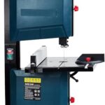 20,3 cm Bandsäge, 3 A & 1800 U/min Motor-Bandsäge, 0-45 Neigungsbereich, für Holzbearbeitung Aluminium, Tischbandsäge mit Zaun und Gehrungslehre