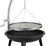 ACTIVA Schwenkgrill Merlin I Premium Feuerschale mit Grillrost inkl. hochwertigem & verchromtem Grillrost I Robuster Schwenkgrill mit feuerschale