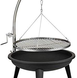 ACTIVA Schwenkgrill Merlin I Premium Feuerschale mit Grillrost inkl. hochwertigem & verchromtem Grillrost I Robuster Schwenkgrill mit feuerschale