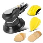 STAHLWERK Druckluft-Exzenterschleifer DES-125 ST – Druckluftschleifer 125 mm Schleifteller, Polieren und Schleifen von Metall, Holz, Kunststoff, Schleifgerät-Set mit zwei Handschleifblöcken P80-P320