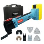 FANZTOOL 20V Akku Multifunktionswerkzeug mit EC-Motor, 3.2° Oszillationswinkel, LED-Beleuchtung, 6 Geschwindigkeiten,zum Schneiden,Schnitzen,Bohren,Schleifen & Polieren,inkl. 2.5 Ah Akku & Ladegerät.