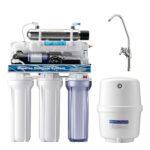 Naturewater 6 Stufen Umkehrosmose 180 L/Tag, RO Omsoseanlage mit UV Klärer und Druckerhöhungspumpe für sauberes Trinkwasser