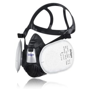 Dräger X-plore 3500 inkl. 2x Pure P3 Filter – Atemschutzmaske Halbmaske für Bauarbeiten, Renovierung, Schleifen – Staubmaske gegen Feinstaub, Partikel – Größe M