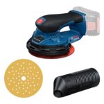 Bosch Professional 18V System Akku-Schleifer GEX 18V-150-3 (inkl. 1x Schleifpapier, 1x Staubbox, 1x Schutzring)