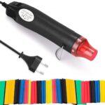 mizikuu Mini Heißluftpistole, 200℃ Handheld Heißluftfön Werkzeug mit 328PCS Schrumpfschlauch Heissluftgebläse für Handwerk Prägen,Schrumpfschläuche,Epoxidharz,Erhitzte Schrumpfung,Tinte Trocknen
