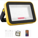 NATPOW LED Strahler Akku, LED Baustrahler Akku Tragbar SMD LED Strahler Arbeitsstrahler Werkstattlampe 180° Drehung Campinglampe für Baustelle Garage Werkstatt(1 Stück)