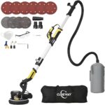 CUBEWAY Trockenbauschleifer, 750 W Elektropfostenschleifer mit LED Licht, Faltbar, Teleskop, Vakuum, 10 Stück Sandpapier, Ausgezeichnete Staubentfernung (1)