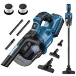 LDHTHOPI Akku Staubsauger für Makita 18V,20000 Pa Starke Saugleistung,1,28 kg Leichter Staubsauger mit HEPA-Filter,5in1 Handstaubsauger mit LED-Licht Für Teppich,Hartboden,Möbel,Auto (Ohne Akku) Blau