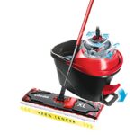 Vileda Ultramax Turbo XL Wischmopp Komplett Set | XL Bodenwischer mit Teleskopstiel & Mikrofaserbezug | Eimer mit Power Schleuder & Pedal, hygienisch ohne Bücken - für große Hartböden | Eco-Verpackung
