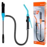 Elektrische Umfüllpumpe Akku, 2.4 GPM (9 L/min) Kraftstoffpumpe für Benzin & Diesel, Tragbare Siphonpumpe mit Schlauch & Durchflussregelung, Batteriebetriebene Flüssigkeitstransferpumpe für Kanister