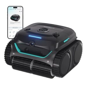 (Neues Modell) WYBOT C2 Vision-A Kabelloser Poolroboter Akku mit KI-Kamera, 8 Modi, starker Saugkraft, Dual-Filter, Wasserlinie, Poolroboter Akku Wand und Boden, App-Steuerung-schwarz dunkelgrün