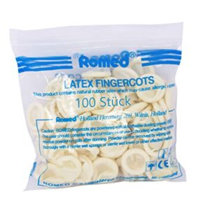 Romed Fingerlinge aus Latex gepudert 100 Stück (Größe M)