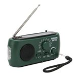 Ejoyous Kurbelradio mit Solar und LED Taschenlampe, Notfallradio Tragbares Radio mit Handkurbel AM/FM/SW, Solar-Handkurbel, Wetterradio