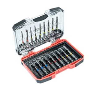 Connex Bit-Set 18-teilig - Aus Silizium-Molybdän-Stahl - Gängige Standard-Bits - In praktischer Kunststoffbox / Bit-Satz für Schaubarbeiten / Bit-Sortiment / Schrauber-Bits / COXB973918