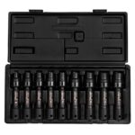 SUNEX TOOLS 2695 Steckschlüssel-Set, 12-kant, 9-teilig, metrisch, 8 mm-17 mm, Cr-Mo-Stahl, robuster Aufbewahrungskoffer