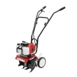 BJTDLLX 52cc Gartenfräse Benzin Motorhacke Benzin 2-Takt Motor Mini Pflüger Grubber Kultivator, Bodenfräse Professionelle Bodenhacke Radantrieb Ackerfräse