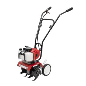 BJTDLLX 52cc Gartenfräse Benzin Motorhacke Benzin 2-Takt Motor Mini Pflüger Grubber Kultivator, Bodenfräse Professionelle Bodenhacke Radantrieb Ackerfräse