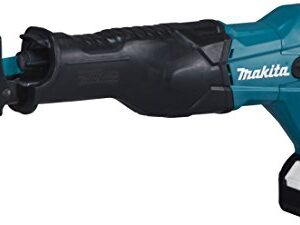 Makita DJR186RT Akku-Reciprosäge 18 V / 5,0 Ah, Ladegerät im Transportkoffer, Türkis, mit 1x Akku 5,0 Ah