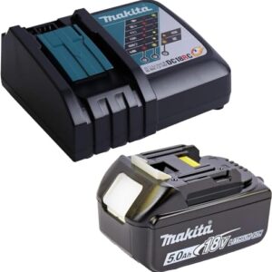 Makita Akku BL1850B 197280-8 18.0V 5,0 Ah + Makita Ladegerät DC18RC 195584-2