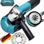 Makita Betonschleifer Set. Sanierungsfräse 1100W Power Set im MakPac Koffer. Mit Absaughaube 191W06-8 + 2x Premium Diamantschleiftopf