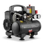 STAHLWERK Kompressor mit 3 L Tank (ST-38 Pro) – ölfrei & leise, 8 bar, Druckluftkompressor mit Brushless-Motoren, 1,60 PS, 1,18 kW, 190 l/min, Silent-Kompressor, Kolbenkompressor, Flüsterkompressor