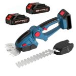 2-in-1 Grasschere und Heckenschere für Makita Akku,21V Akku-Gras- und Strauchschere mit 2x2000mAh Batterien & Ladegerät,Gartenschere Elektrisch Grasschere Akku für Hof,Garten,Rasen