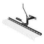 Wiltec Vertikutierer 120 cm für Aufsitzmäher, Rasenlüfter mit Stahlfedern für Rasentraktor, Rasenvertikutierer zum Rasen lüften und als Moosentferner